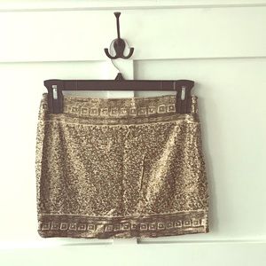 Mini sequined skirt